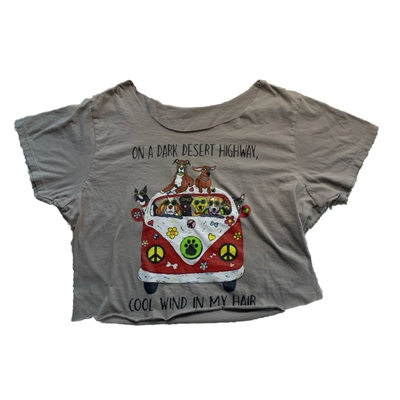 Woman’s Altered Crop-Top T-shirt (Small) - Picture 1 of 7